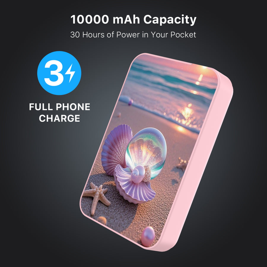 MyBat Design Lab 10000mAh Magnetic Wireless Power Bank - Pink - Seashell Beach - MPBBAT143-PK-374-8.jpg