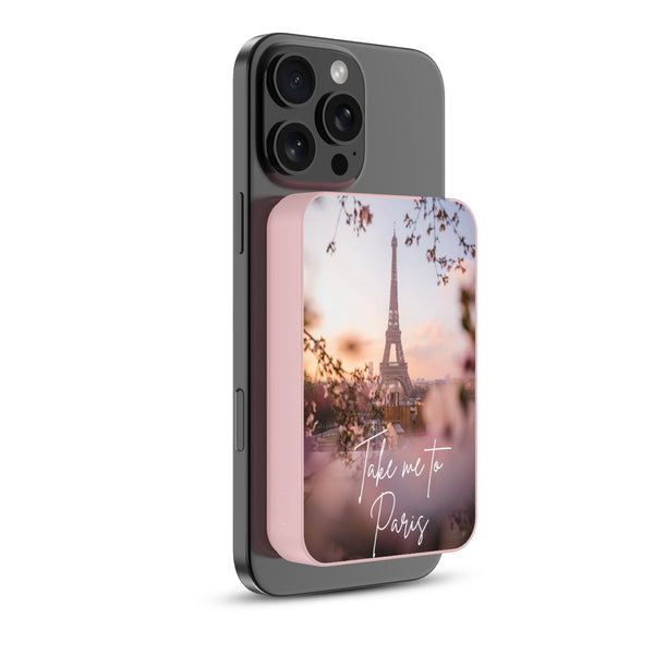 MyBat Design Lab 10000mAh Magnetic Wireless Power Bank - Pink - Take Me to Paris - MPBBAT143-PK-390-2.jpg