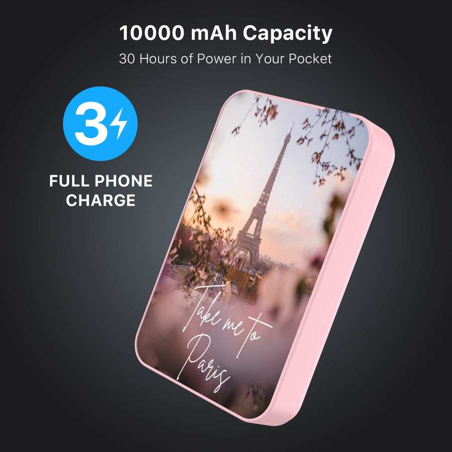 MyBat Design Lab 10000mAh Magnetic Wireless Power Bank - Pink - Take Me to Paris - MPBBAT143-PK-390-8.jpg