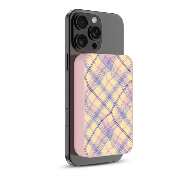 MyBat Design Lab 10000mAh Magnetic Wireless Power Bank - Pink - Wavy Plaid - MPBBAT143-PK-442-2.jpg