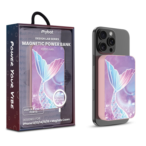 MyBat Design Lab 10000mAh Magnetic Wireless Power Bank - Pink - Mermaid Tail - MPBBAT143-PK-456-1.jpg