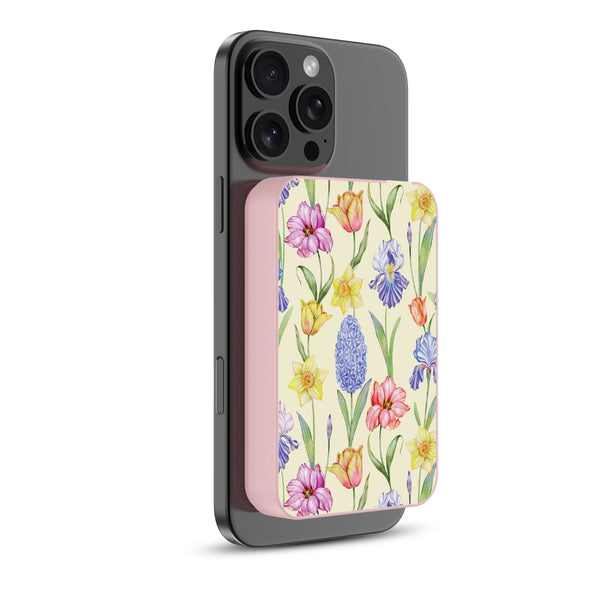 MyBat Design Lab 10000mAh Magnetic Wireless Power Bank - Pink - Spring Has Sprung - MPBBAT143-PK-467-2.jpg