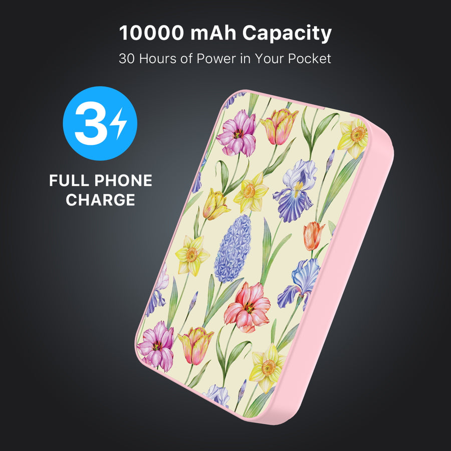 MyBat Design Lab 10000mAh Magnetic Wireless Power Bank - Pink - Spring Has Sprung - MPBBAT143-PK-467-8.jpg