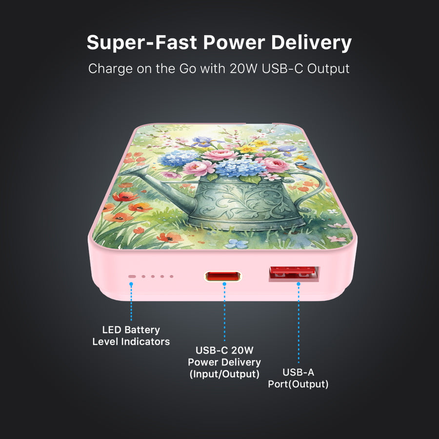 MyBat Design Lab 10000mAh Magnetic Wireless Power Bank - Pink - Backyard Bouquet - MPBBAT143-PK-469-7.jpg