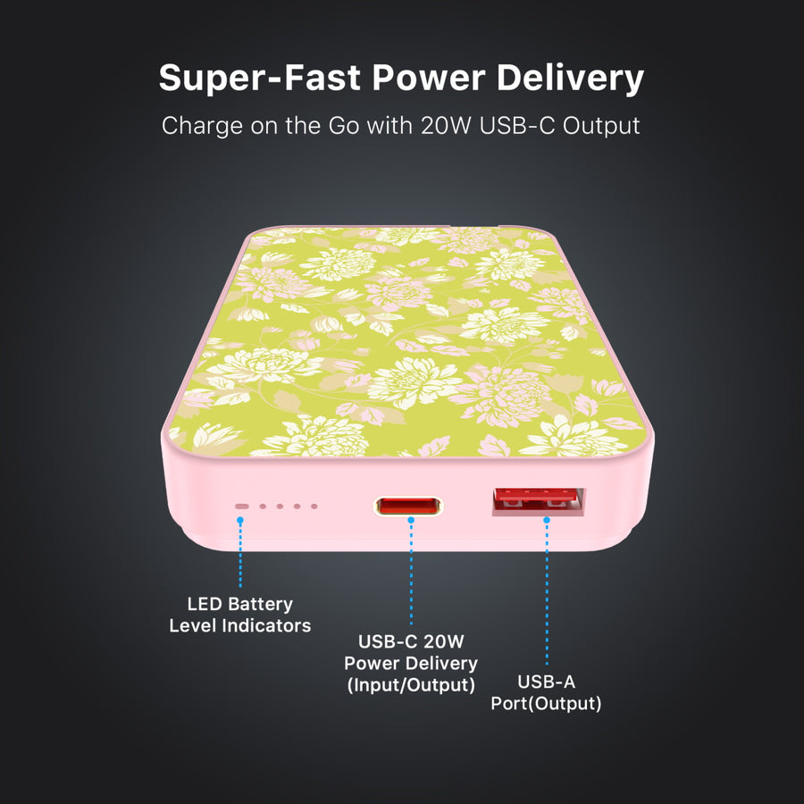 MyBat Design Lab 10000mAh Magnetic Wireless Power Bank - Pink - Green Thumb - MPBBAT143-PK-472-7.jpg