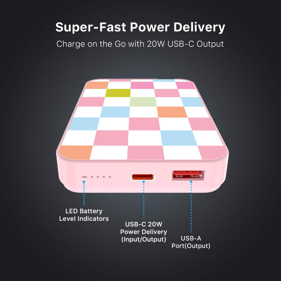 MyBat Design Lab 10000mAh Magnetic Wireless Power Bank - Pink - Pastel Check - MPBBAT143-PK-480-7.jpg