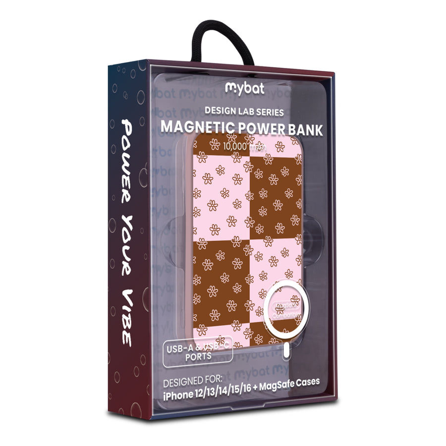 MyBat Design Lab 10000mAh Magnetic Wireless Power Bank - Pink - Flower Patches - MPBBAT143-PK-484-9.jpg