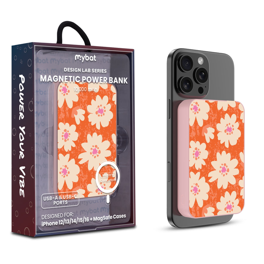 MyBat Design Lab 10000mAh Magnetic Wireless Power Bank - Pink – Sunset Hibiscus - MPBBAT143-PK-531.JPG