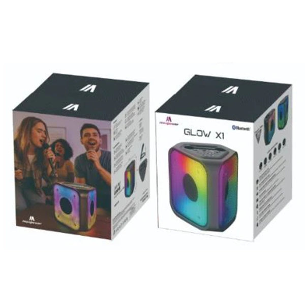 MaxPower Glow X 1 - Dual Sided Karaoke Bluetooth Speakers With Different Led Light Modes And Mic - Black - MPD1406-GLOW-7.jpg