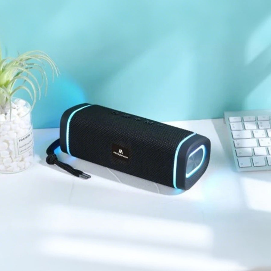 MaxPower ATOM Portable Splash proof & dust proof Bluetooth speaker with LED lights - Black - MPD375-BK-6.JPG