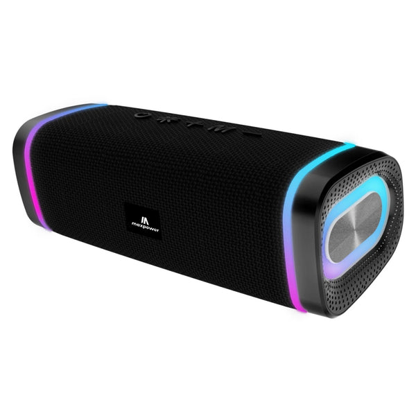 MaxPower ATOM Portable Splash proof & dust proof Bluetooth speaker with LED lights - Black - MPD375-BK.JPG