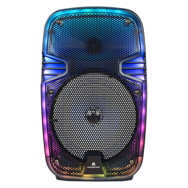 Maxpower 8" Full-Body Translucent Led Light Show Karaoke Bluetooth Speaker With Mic - Black - MPD492-BK.JPG