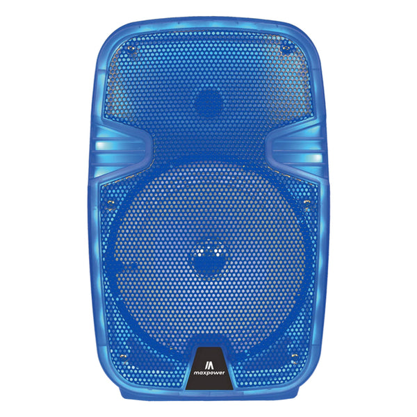 Maxpower 8" Full-Body Translucent Led Light Show Karaoke Bluetooth Speaker With Mic - Blue - MPD492-BL-1.JPG