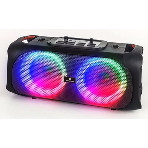 MaxPower Rocker 6 - 6.5" X 2 Woofers Karaoke Speaker With Different Led Light Modes, Mic & Heavy Bass - Black - MPD611-ROCKER-6.jpg