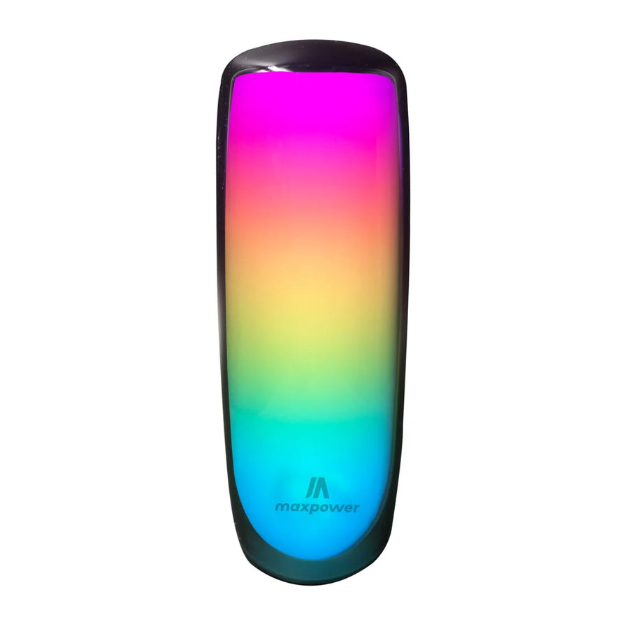 MaxPower Beat Glow Portable Bluetooth Speaker with Water Resistance, Different LED Lights, and Dust Proof - Black - MPD675BK-BEAT-GLOW-3.jpg