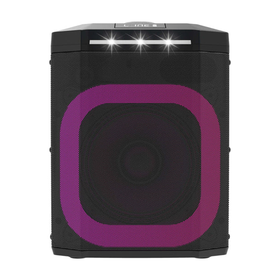 MaxPower 8” Portable Heavy-Duty Bluetooth Speaker with Tilt Function, One Wireless Mic and Different LED Light Modes - Black - MPD821-XB-3.jpg