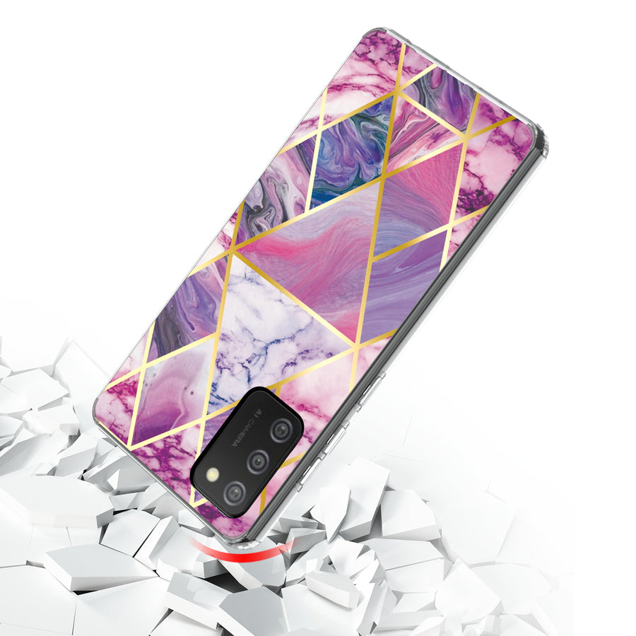 MyBat Fusion Protector Cover for Samsung Galaxy A02s - Electroplated Purple Marbling - MSA02SCSFSSM323-5.jpg