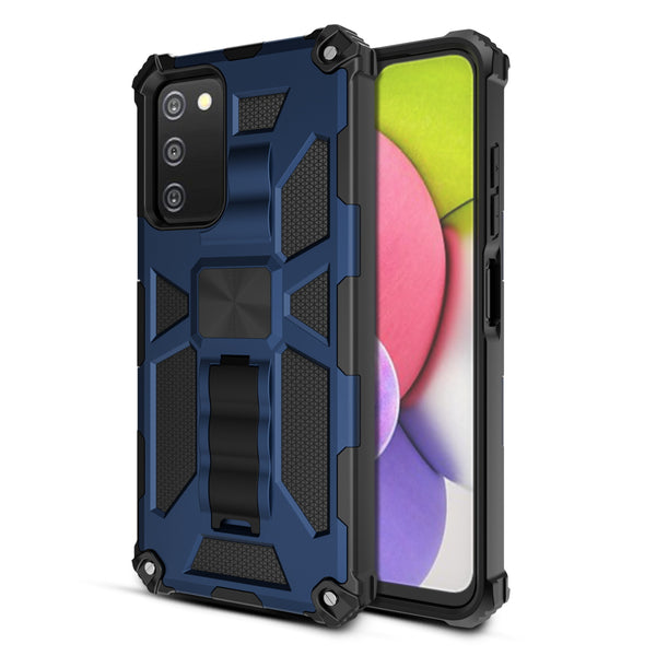 MyBat Sturdy Hybrid Protector Cover (with Stand) for Samsung Galaxy A037U / Galaxy A03s - Ink Blue / Black - MSA037UCSFSSS002-2.jpg