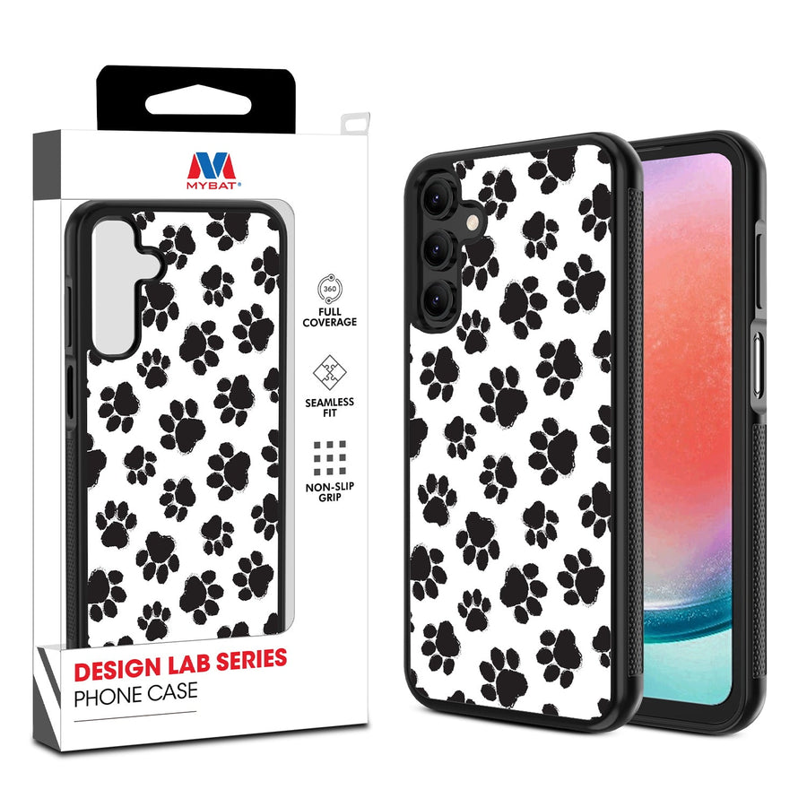 MyBat Design Lab Series Case for Samsung Galaxy A15 5G - Black Paw Prints