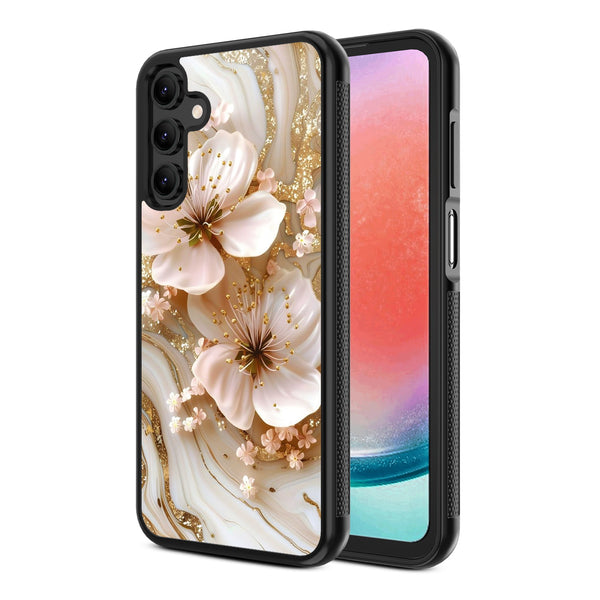 MyBat Design Lab Series Case for Samsung Galaxy A15 5G - Golden Petal Glow - MSA155GCSLESM186-2.jpg