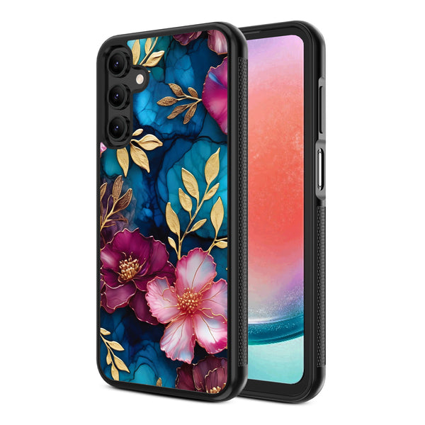 MyBat Design Lab Series Case for Samsung Galaxy A15 5G - Gilded Petals - MSA155GCSLESM188-2.jpg