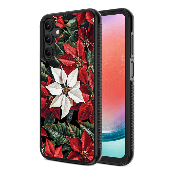 MyBat Design Lab Series Case for Samsung Galaxy A15 5G - Christmas Poinsettias - MSA155GCSLESM301-2.jpg
