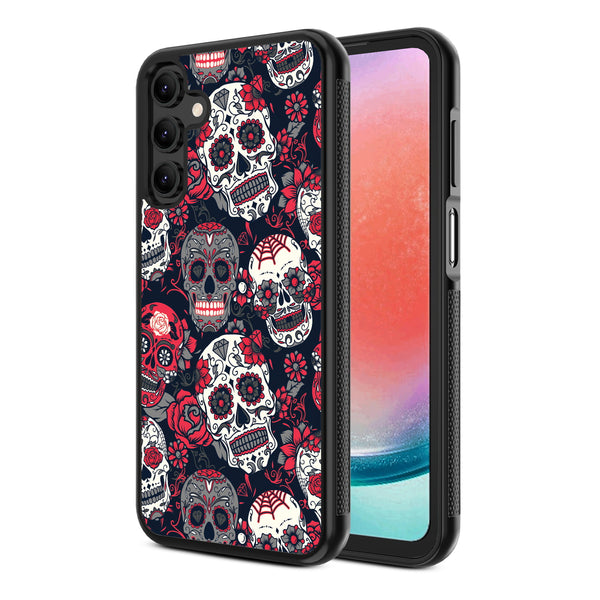 MyBat Design Lab Series Case for Samsung Galaxy A15 5G - Sugar Rose Skulls - MSA155GCSLESM418-2.jpg