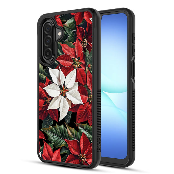 MyBat Design Lab Series Case for Samsung Galaxy A17 5G / A16 5G - Christmas Poinsettias - MSA175GCSLESMP301-2.jpg