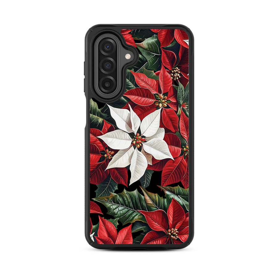 MyBat Design Lab Series Case for Samsung Galaxy A17 5G / A16 5G - Christmas Poinsettias - MSA175GCSLESMP301-3.jpg