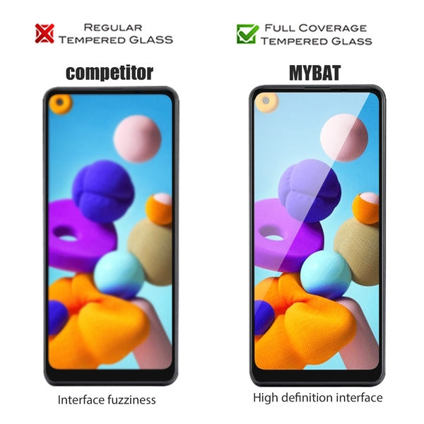 MyBat Full Coverage Tempered Glass Screen Protector for Samsung Galaxy A21 - Black - MSA21SC85A-6.jpg