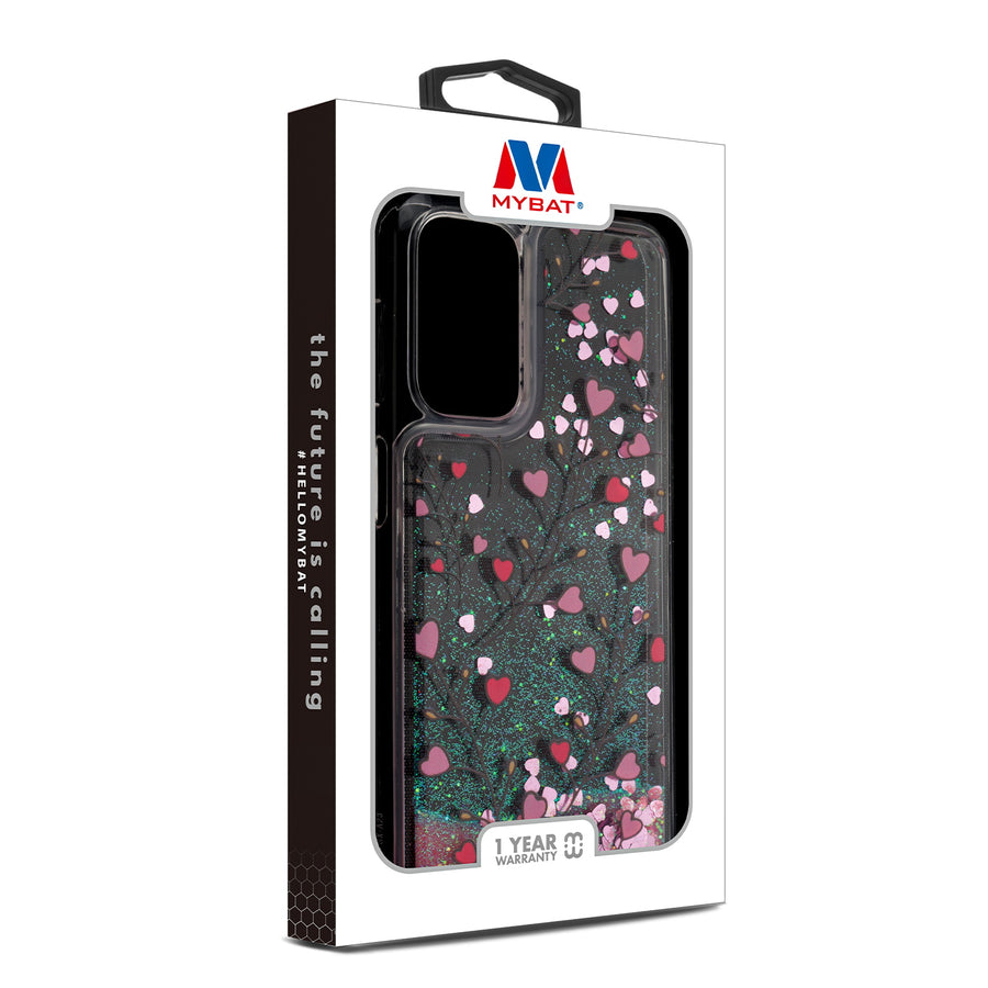 MyBat Quicksand Glitter Hybrid Protector Cover for Samsung Galaxy A23 5G - Heart Vines - MSA235GCSGTMM021-3.jpg