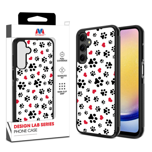 MyBat Design Lab Series Case for Samsung Galaxy A25 5G - Paw Prints and Hearts - MSA255GCSLESM001-1.jpg