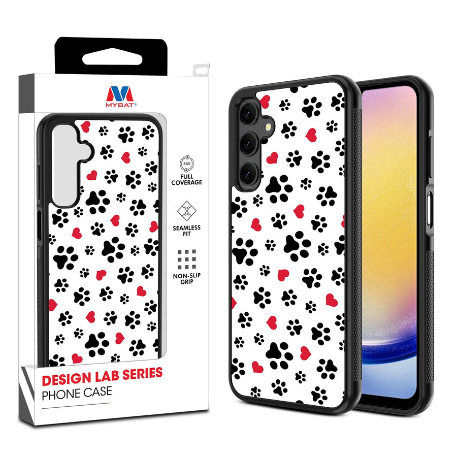 MyBat Design Lab Series Case for Samsung Galaxy A25 5G - Paw Prints and Hearts