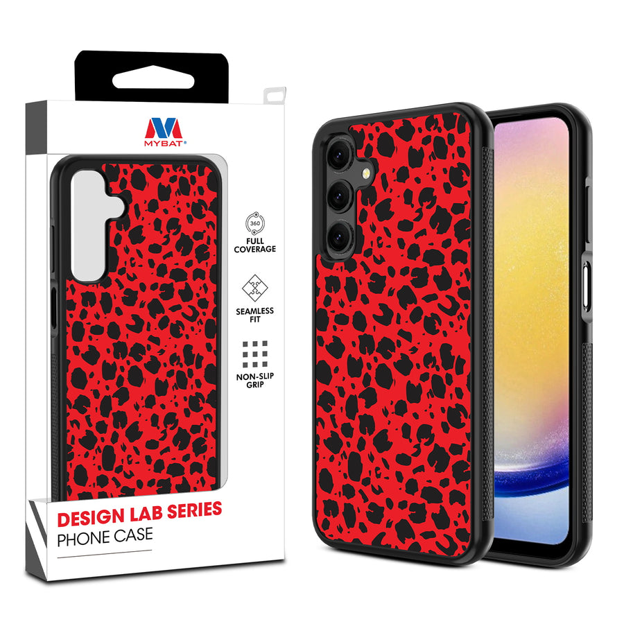 MyBat Design Lab Series Case for Samsung Galaxy A25 5G - Red Leopard Print - MSA255GCSLESM008-1.jpg
