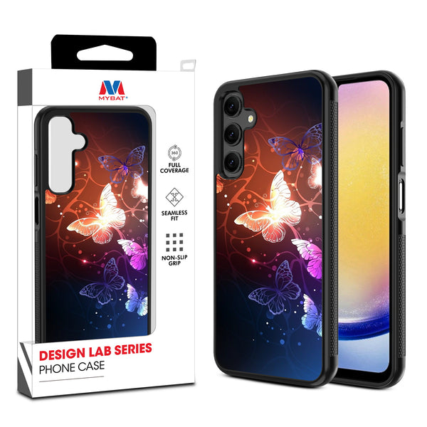 MyBat Design Lab Series Case for Samsung Galaxy A25 5G - Neon Butterflies - MSA255GCSLESM022-1.jpg