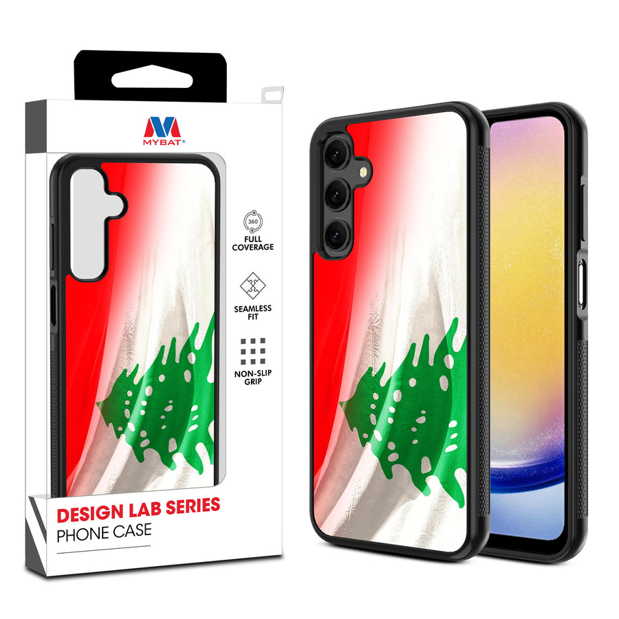 MyBat Design Lab Series Case for Samsung Galaxy A25 5G - Lebanese Flag - MSA255GCSLESM033-1.jpg
