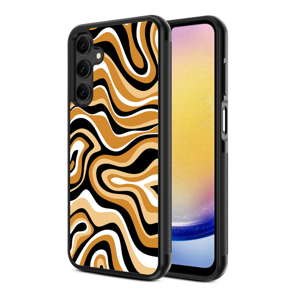 MyBat Design Lab Series Case for Samsung Galaxy A25 5G - Groovy Golden Swirls - MSA255GCSLESM093-2.jpg