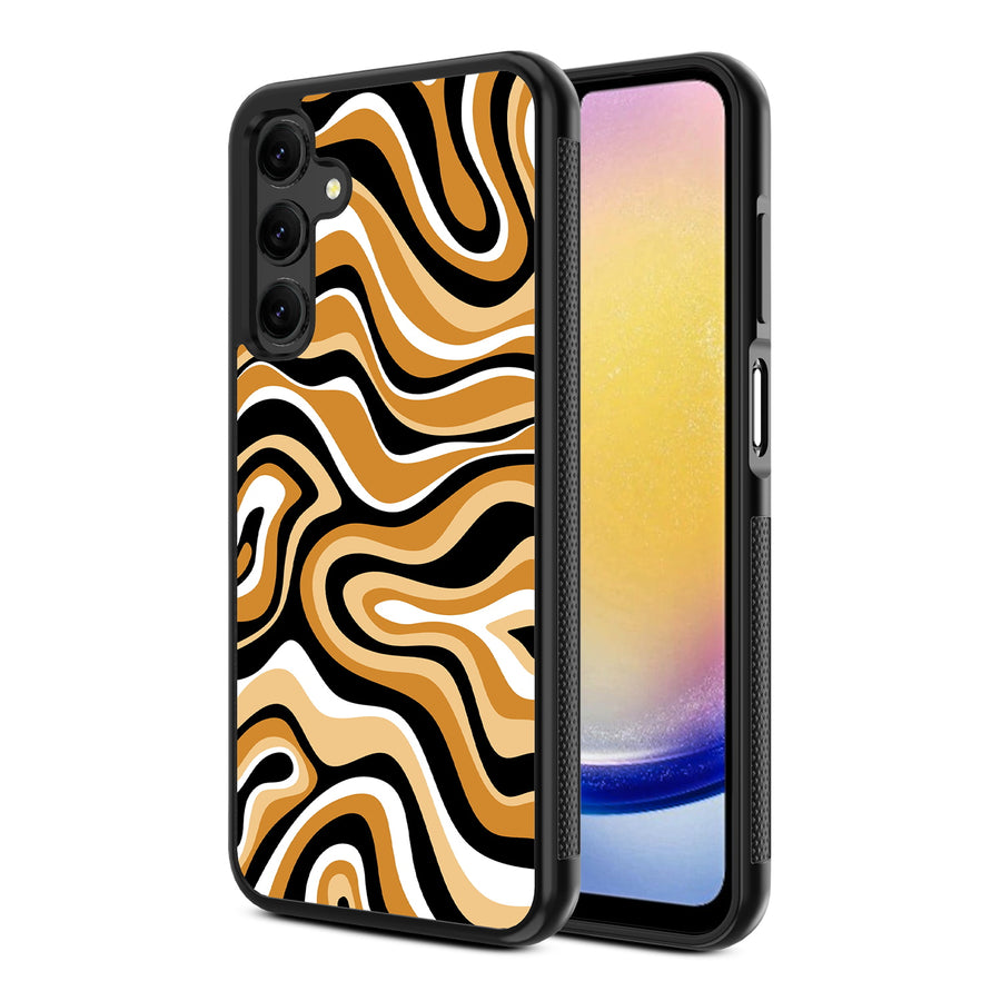 MyBat Design Lab Series Case for Samsung Galaxy A25 5G - Groovy Golden Swirls - MSA255GCSLESM093-2.jpg