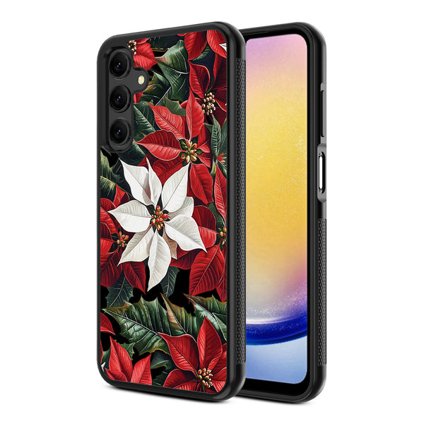 MyBat Design Lab Series Case for Samsung Galaxy A25 5G - Christmas Poinsettias - MSA255GCSLESM301-2.jpg
