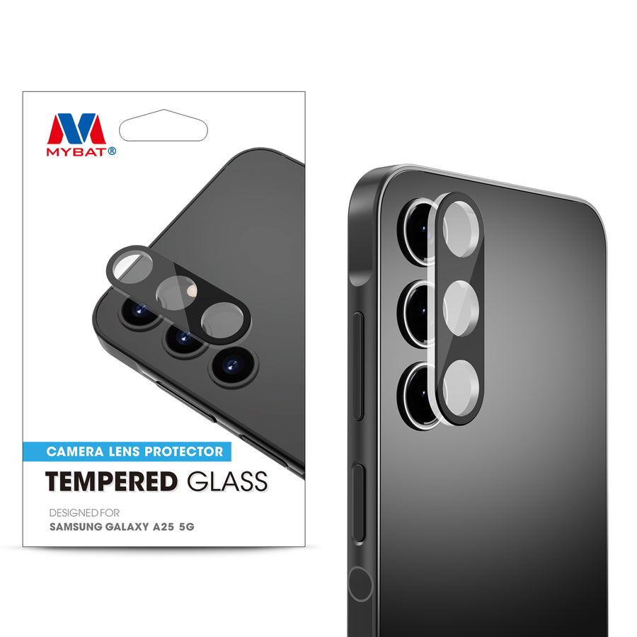 MyBat Tempered Glass Lens Protector for Samsung Galaxy A25 5G - Black - MSA255GSCLE80-1.jpg