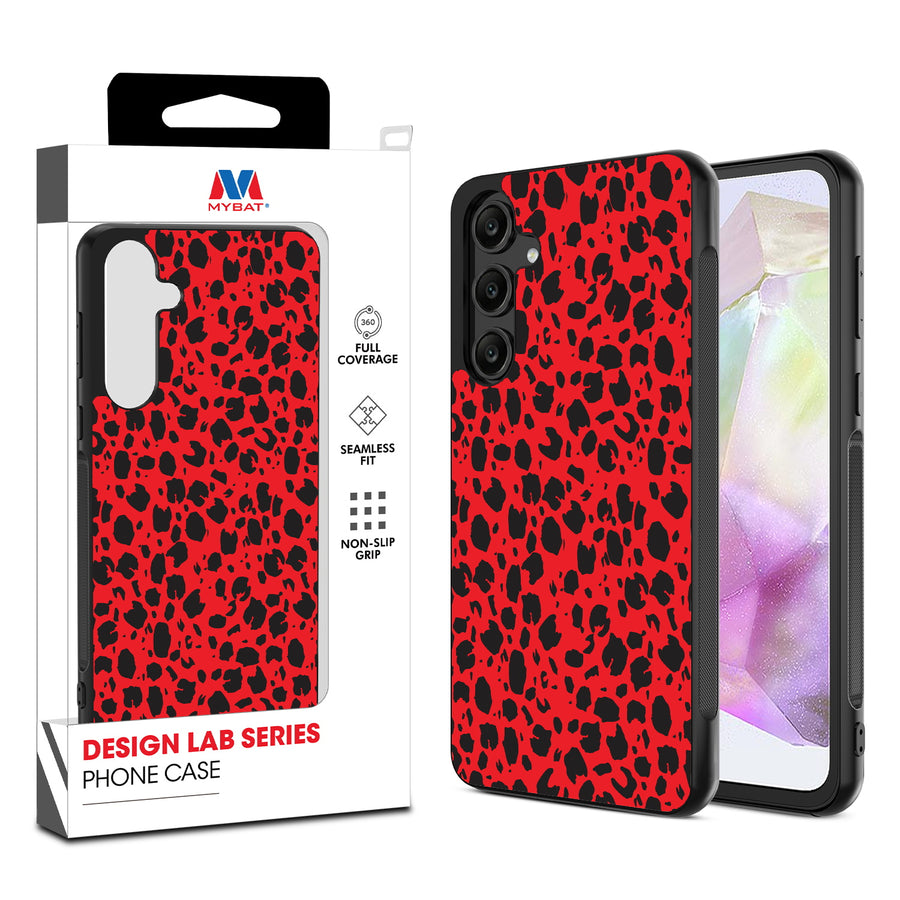 MyBat Design Lab Series Case for Samsung Galaxy A35 5G - Red Leopard Print - MSA355GCSLESM008-1.jpg