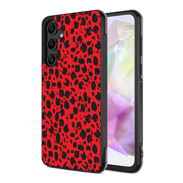 MyBat Design Lab Series Case for Samsung Galaxy A35 5G - Red Leopard Print - MSA355GCSLESM008-2.jpg