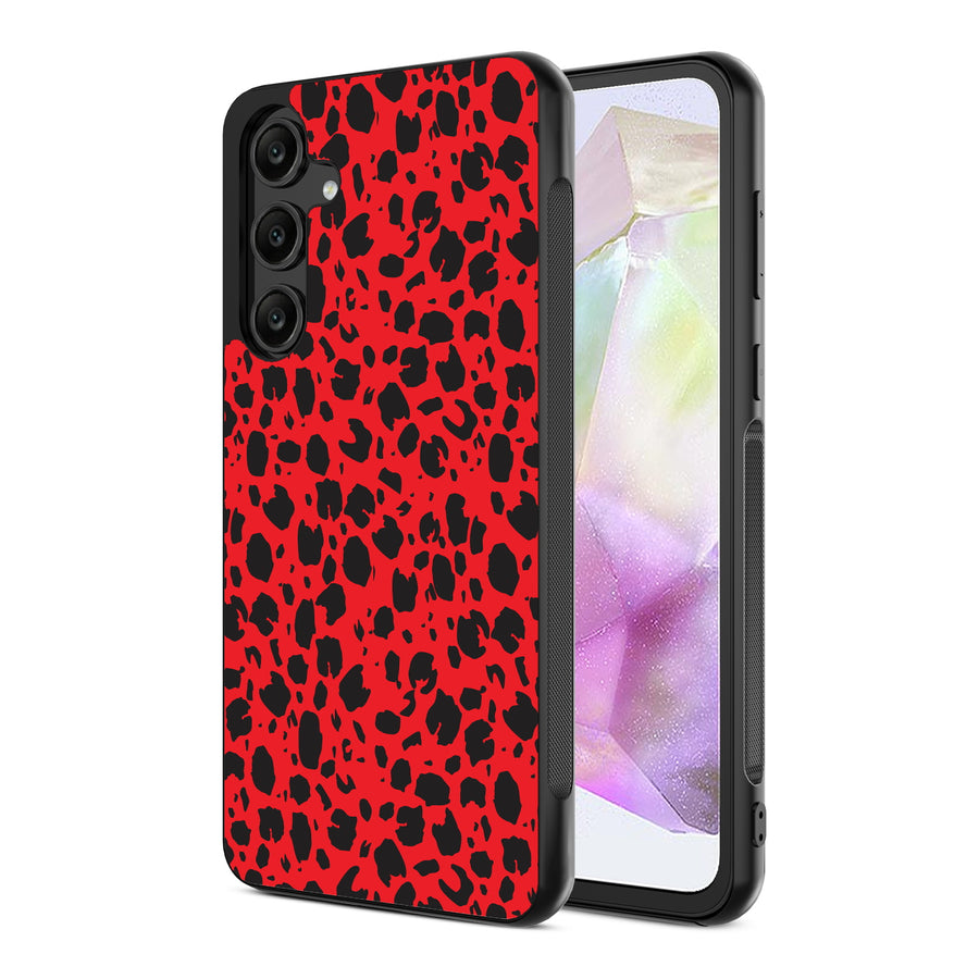 MyBat Design Lab Series Case for Samsung Galaxy A35 5G - Red Leopard Print - MSA355GCSLESM008-2.jpg