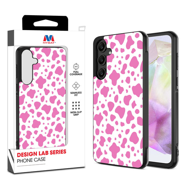 MyBat Design Lab Series Case for Samsung Galaxy A35 5G - Pink Cow Print - MSA355GCSLESM015-1.jpg