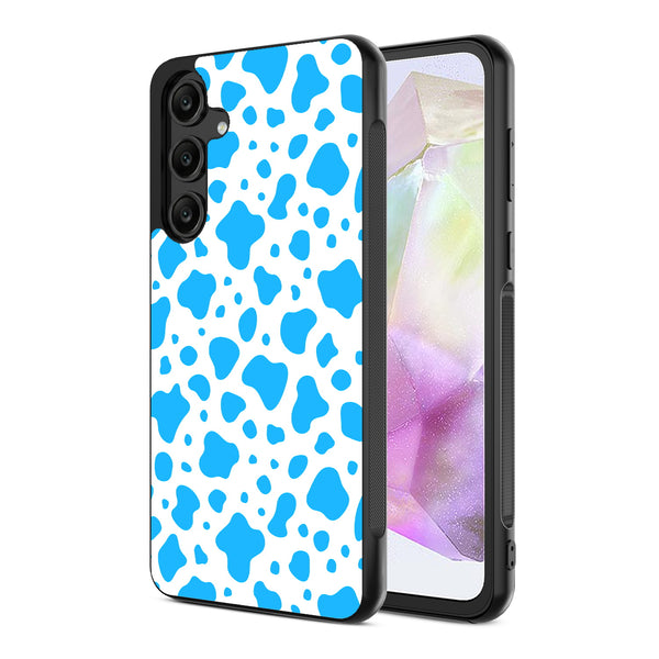 MyBat Design Lab Series Case for Samsung Galaxy A35 5G - Blue Cow Print - MSA355GCSLESM016-2.jpg