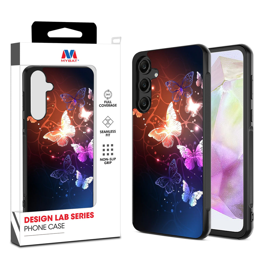 MyBat Design Lab Series Case for Samsung Galaxy A35 5G - Neon Butterflies - MSA355GCSLESM022-1.jpg