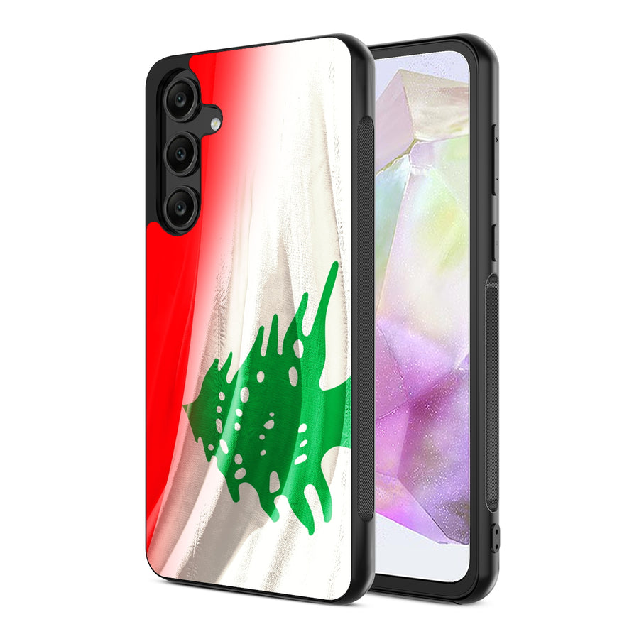 MyBat Design Lab Series Case for Samsung Galaxy A35 5G - Lebanese Flag - MSA355GCSLESM033-2.jpg