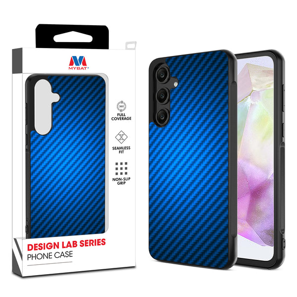 MyBat Design Lab Series Case for Samsung Galaxy A35 5G - Blue Carbon Fiber - MSA355GCSLESM084-1.jpg