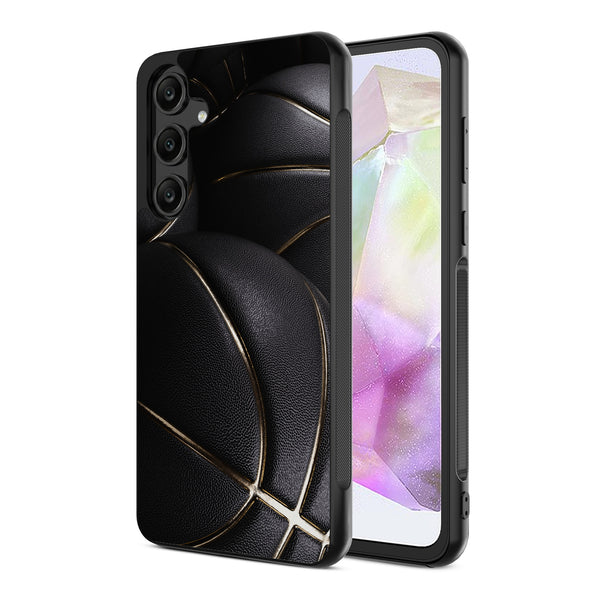 MyBat Design Lab Series Case for Samsung Galaxy A35 5G - Black Basketballs - MSA355GCSLESM090-2.jpg