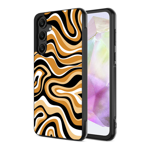 MyBat Design Lab Series Case for Samsung Galaxy A35 5G - Groovy Golden Swirls - MSA355GCSLESM093-2.jpg